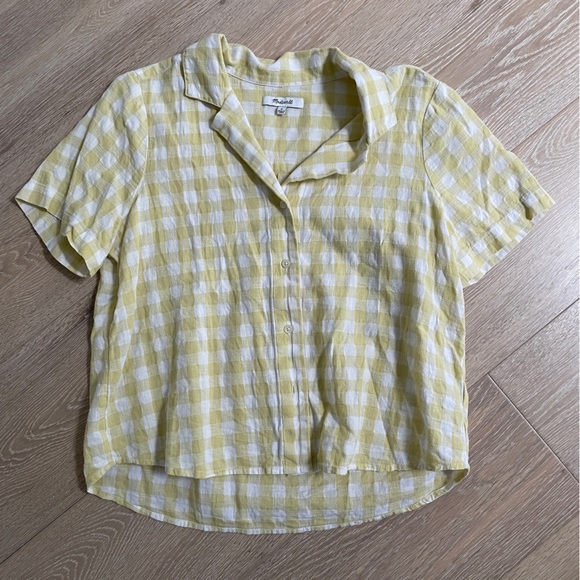 Madewell Tops - Madewell Gingham Camp Shirt